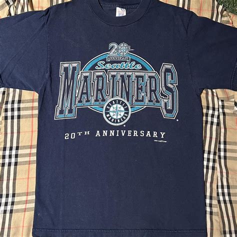 Vintage 1997 20th Anniversary Seattle Mariners logo... - Depop