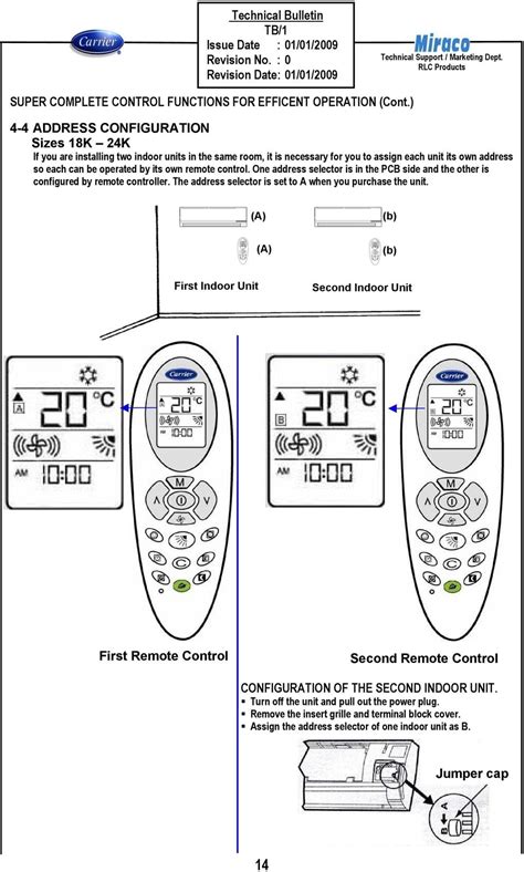 Carrier Mini Split Remote Control Manual