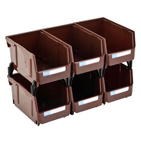 Stackable storage bins Wall Mounted Hanging Bins Parts Storage ...