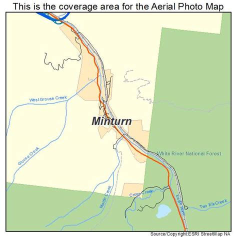 Aerial Photography Map of Minturn, CO Colorado