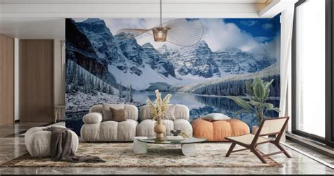 Moraine Lake Reflection premium wallpaper mural | Shop customized walls ...