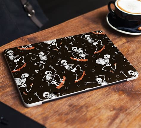 Skeletons Laptop Skin Sticker Black Notebook Vinyl Decal Dell | Etsy