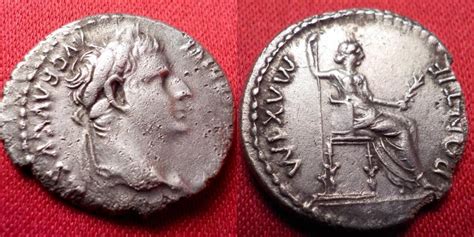 TIBERIUS AR silver denarius. PONTIF MAXIM, Livia, as Pax, seated right