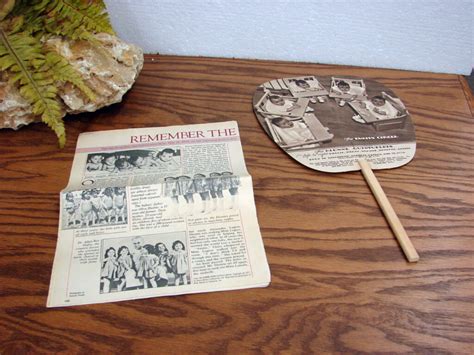 Vintage 1930's Dionne Quintuplets Baby Souvenir Hand Fan and Article ...