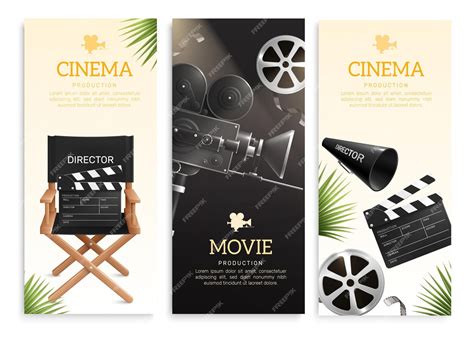 Premium Vector | Cinema banner set