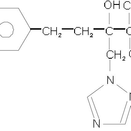 Molecular structure of tebuconazole. | Download Scientific Diagram