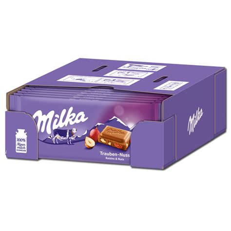 Milka Trauben-Nuss Schokolade 22 Tafeln je 100g | Süßigkeiten Online ...