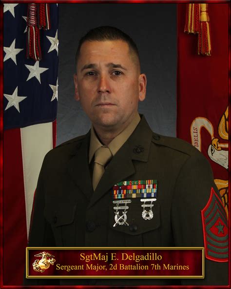 SgtMaj E. Delgadillo > 1st Marine Division > Biography