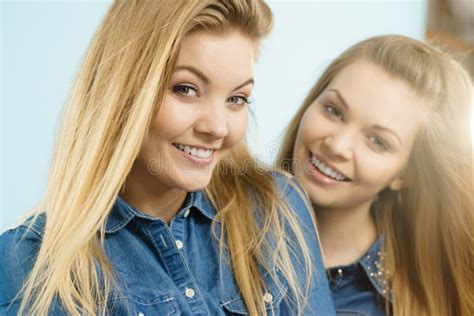 Two Happy Women Friends Having Fun Stock Photo - Image of positive ...