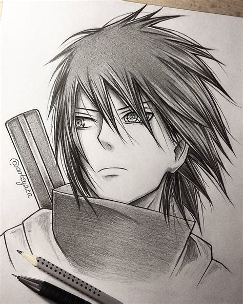 Sketsa Gambar Anime Sasuke Drawings - IMAGESEE