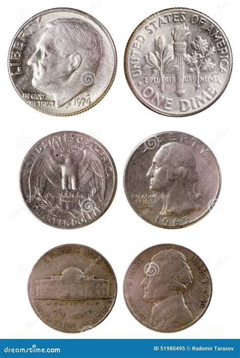 Different Old American Coins Stock Image - Image of bank, coin: 51980495