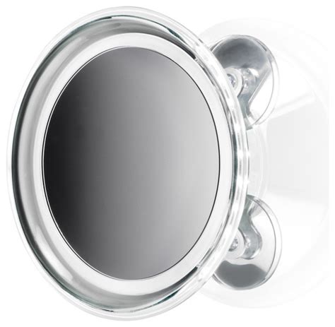 Smile LED Lighted 5x Magnifying Mirror With Suction Cup Mounting ...