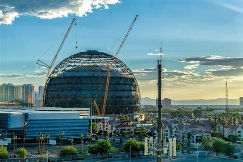 World's largest sphere in Las Vegas illuminated for the first time ...