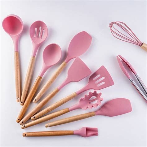 Silicone Kitchenware Set Pink Other Cooking Tools Sale, Price & Reviews ...