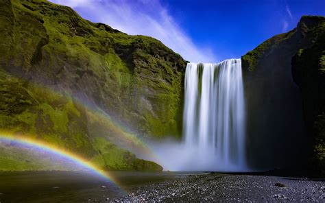 Iceland, Skogafoss, Waterfall, Rainbow - 2560x1600 Wallpaper - teahub.io