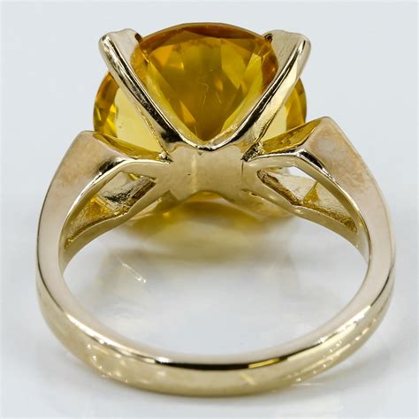 10k Gold Vintage Yellow Stone Ring - A&V Pawn