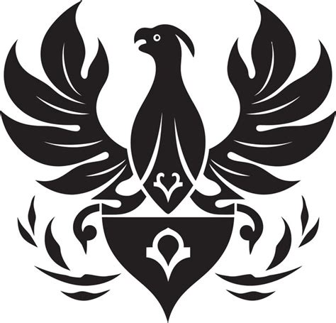 Premium Vector | Noble crest vector design elegant heraldry black emblem