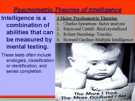 Psychometric Theories of Intelligence 4 Major Psychometric Theories