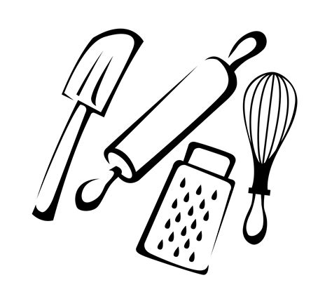 67 Cartoon Clip Art Cooking Utensils in 2020 | Baking utensils, Kitchen ...