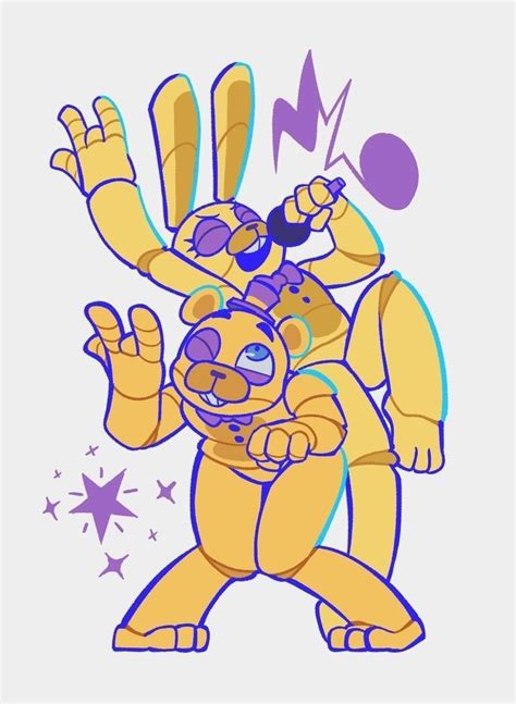 Fredbear and springbonnie fanart | Fnaf drawings, Anime fnaf, Fnaf funny