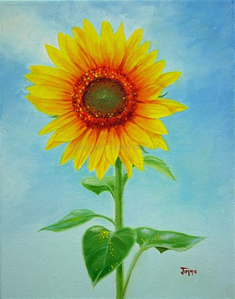 Sunflower Oil Painting at PaintingValley.com | Explore collection of ...