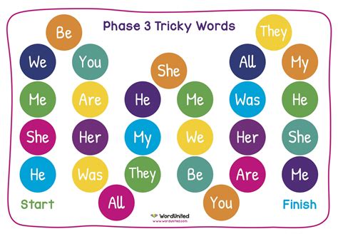 Phase 3 Phonics Tricky Words Game - WordUnited