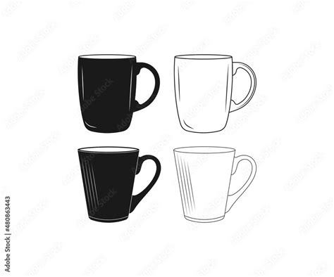 Coffee Svg, Coffee mug svg, Coffee Cup Outline Svg, coffee cups Vector ...