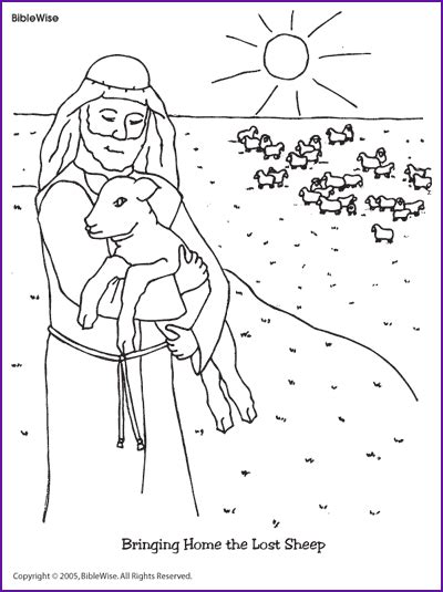 Coloring Page Parable Of The Lost Sheep : The Lost Sheep Story Coloring ...