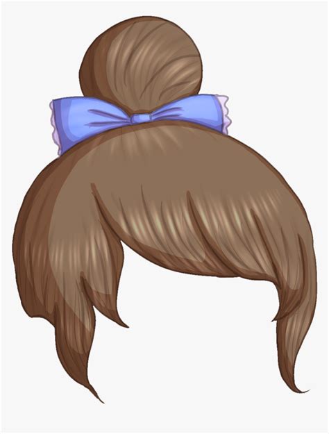 #gacha #hair #bun #topknot #highbun #bow #chiesuka - Cartoon, HD Png ...