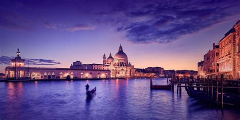 Venice by Night Italy printed onto metal photo of Venice Photography ...