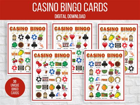 Casino Bingo Casino Game Casino Party Activity Casino - Etsy