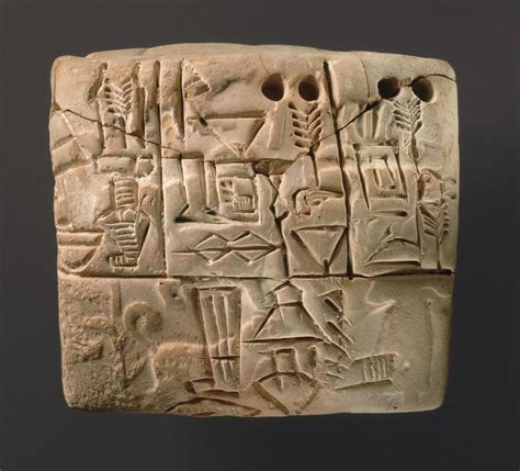 Proto-Cuneiform tablet with seal impressions: administrative account of ...