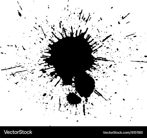 Black Ink Splatters