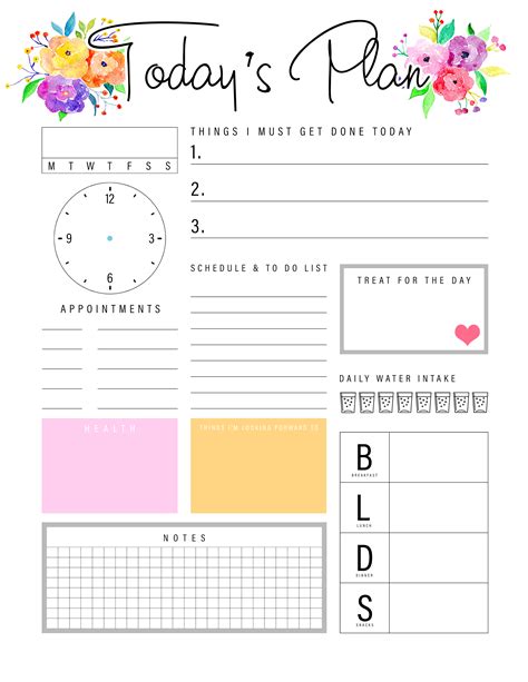 Daily Planner Free Printable Sheets - Free Printable Templates