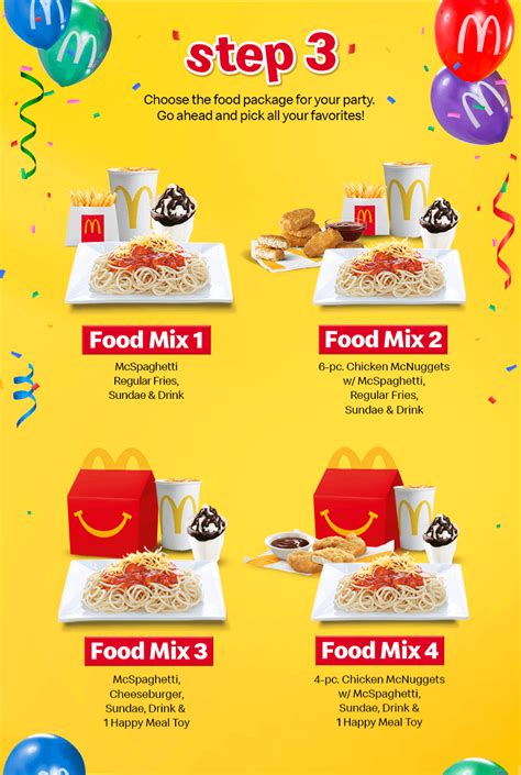 Mcdonald's Party Package 2024 - Terra Georgena