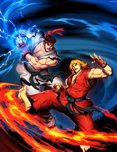 Street Fighter Unlimited 1 cover - Ryu VS Ken by GENZOMAN on DeviantArt