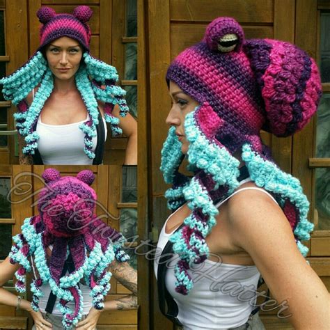 Crochet Twisted Kraken / Octopus Hat