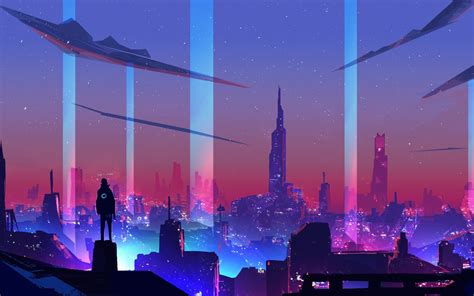 3840x2400 Resolution Neon Wave Futuristic City UHD 4K 3840x2400 ...