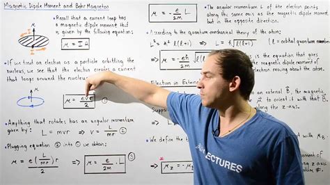 Electron Magnetic Dipole Moment and Bohr Magneton - YouTube