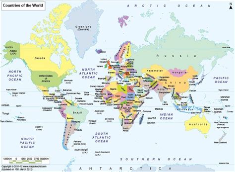 Labeled World Map Printable For Kids | World map printable, Map ...