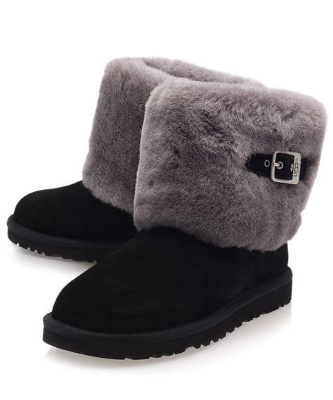 Lyst - Ugg Black Ellee Suede Ankle Boots in Black