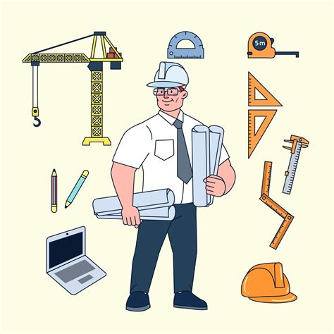 Civil engineering tools supervise construction and planning such as ...