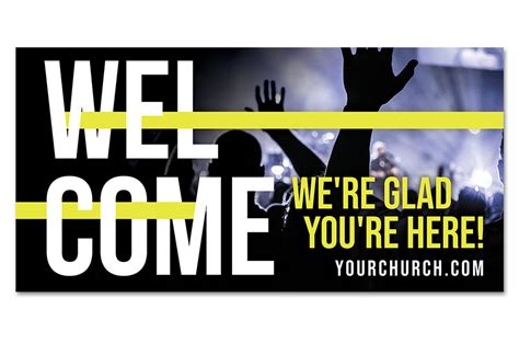 Welcome - Outdoor Banner - Style 22 - ChurchBanners.com