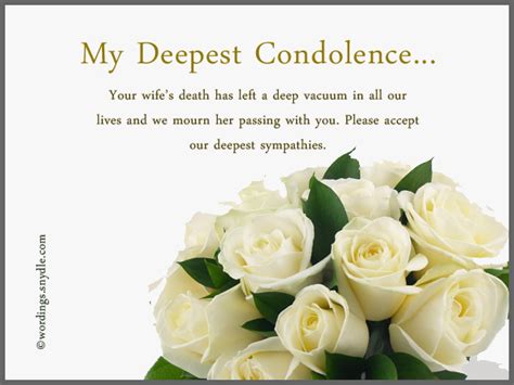 Sympathy Messages for Loss of a Wife – Wordings and Messages