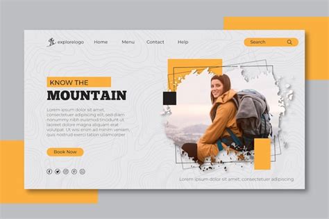 Free Vector | Hiking landing page