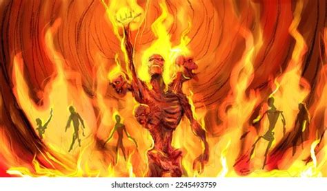 People Burning Hell Fire Stock Illustration 2245493759 | Shutterstock