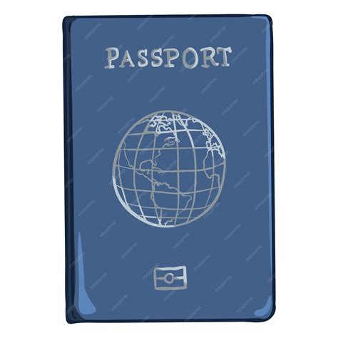 Premium Vector | Vector Cartoon Blue International Passport