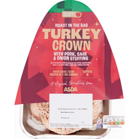 ASDA Roast in the Bag Turkey Crown with Pork Sage & Onion Stuffing (1 ...