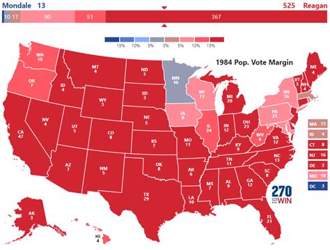 Reagan Electoral Map 1984 – Map Of The Usa With State Names