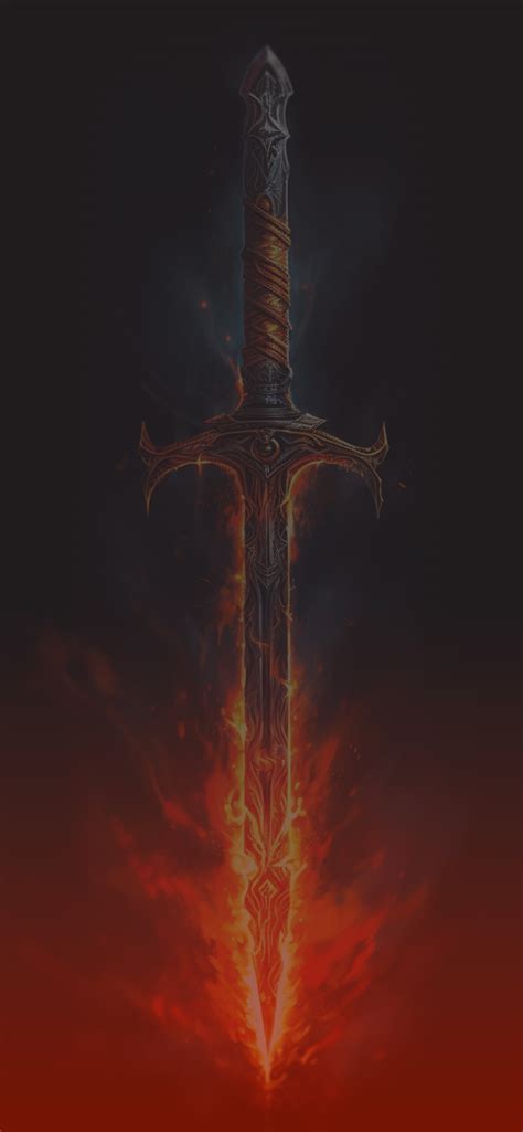 Fire Sword Black Wallpapers - Fire Sword Wallpapers for iPhone 4k